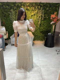 Vestido longo noiva tule e renda - Erica Rafaelly