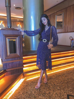 Azul marinho poá - loja online