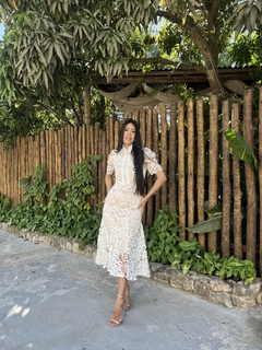 Vestido gripir com gola e botões - comprar online