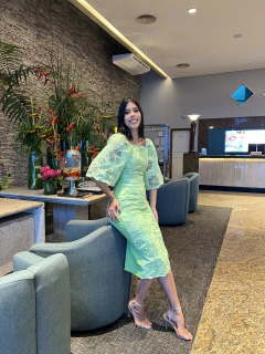 Vestido tubinho rechilie verde