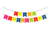 Banderín "FELIZ CUMPLEAÑOS" con letras doradas en internet