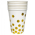 Vasos blanco lunares dorados X 6