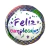 Globo Feliz Cumple con ondas doradas 25cm