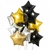 Globo estrella metalizada negro 40 cm - comprar online