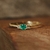 Anel Princess Esmeralda Ouro Amarelo