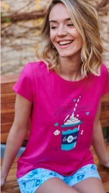 PIJAMA DE DAMA MANGA CORTA - EMMY - ART: 5604