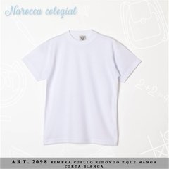 REMERA DE PIQUE CUELLO REDONDO - NAROCCA - T. S AL XL - Art. 2098
