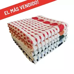 REPASADORES ESTAMPADOS CORAZON POR DOCENA - TEXTIL ITAS - ART. 975