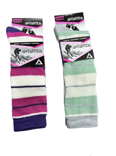 MEDIAS DE DAMA 3/4 TERMICA RAYADA ANTARTIDA - Art. 6051