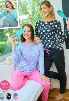 PIJAMA DE DAMA MANGA LARGA - EMMY - ART. 6305