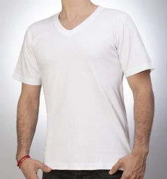 CAMISETA INTERLOCK MANGA CORTA ESCOTE EN V - NAROCCA/DOS REYES - Art. 991
