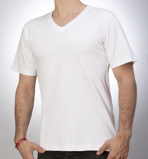 CAMISETA INTERLOCK MANGA CORTA ESCOTE EN V - NAROCCA/DOS REYES - Art. 991