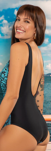 MALLA COMBINADA DRAPEADA - BIANCA MARE - ART. 5209 - comprar online