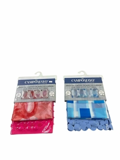 SET BAÑO CORTINA+GANCHOS+ALFOMBRA - CAMPOMAYO - ART. 1151/1152 - comprar online
