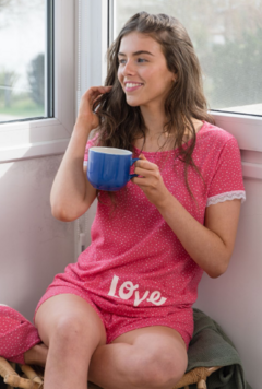 PIJAMA DE DAMA M/CORTA TALLE COMUN Y ESPECIAL - EMMY - ART. 6204 - comprar online