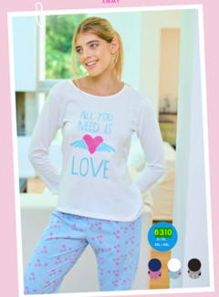 PIJAMA DE DAMA MANGA LARGA - EMMY - ART. 6310