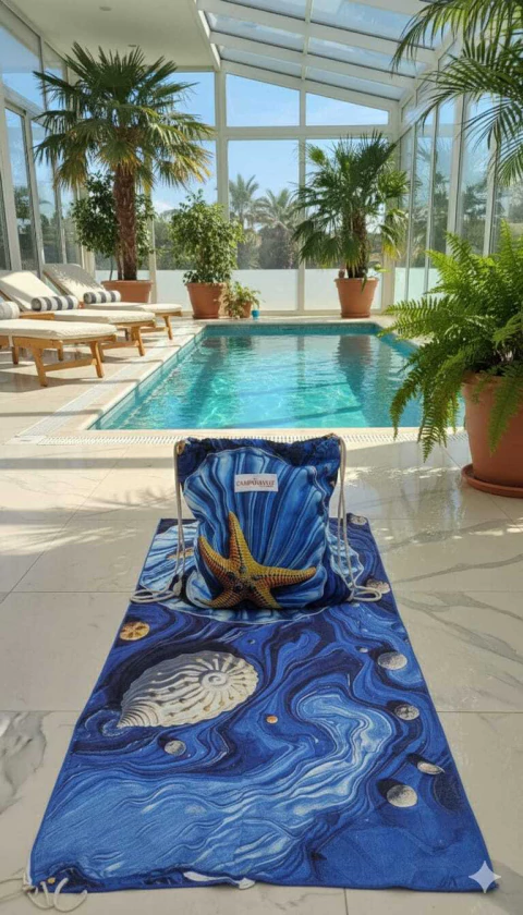 TOALLÓN PLAYERO CON MOCHILA 75X150 - CAMPOMAYO - ART. 2504