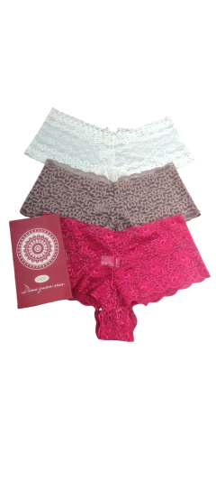 ESTUCHE X3 CULOTTE PUNTILLA XL SURTIDO - DIME QUIEN ERES - ART. 1003 - comprar online