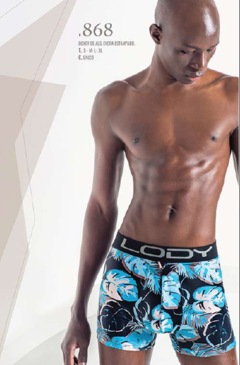 BOXER HOMBRE ALG&LYC EST. HOJAS TROPICALES - LODY - ART. 868