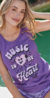 PIJAMA MUSCULOSA DE DAMA MUSIC - MARIENE - ART. 2305 - comprar online