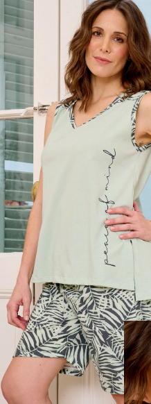 PIJAMA DE DAMA MUSCULOSA FOREST TALLE ESPECIAL - MARIENE - ART. 2347