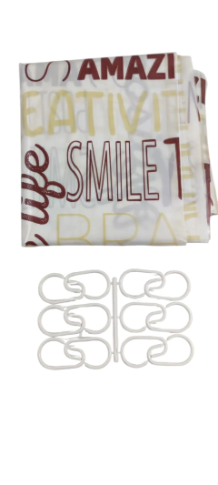 CORTINA PARA BAÑO DOBLE CON GANCHOSS - CORIMEL - ART: 7080 - tienda online