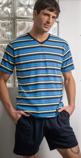 PIJAMA DE HOMBRE MANGA CORTA JERSEY - TIPICO - ART. 728