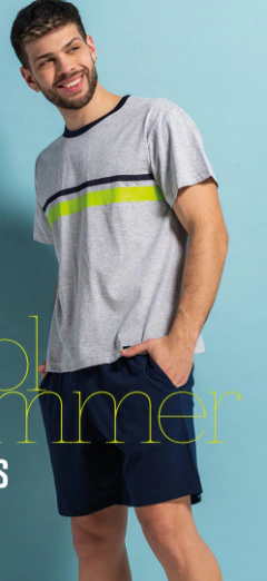PIJAMA HOMBRE REMERA ESTAMPADA - TIPICO - ART. 802