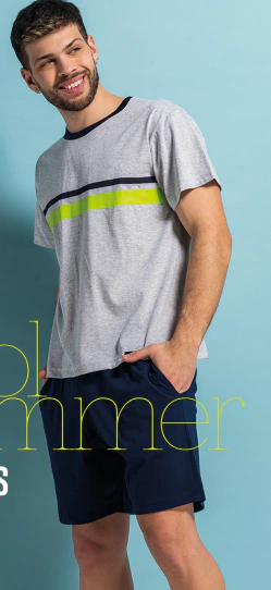 PIJAMA HOMBRE REMERA ESTAMPADA - TIPICO - ART. 802