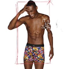 BOXER ALG&LYC ESTAMPADO ONDA COLOR - XY - ART. 9002