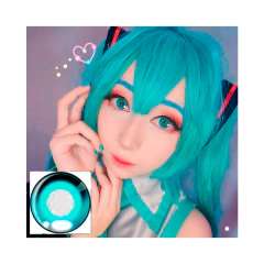Lentes de Contacto Pupilentes Fantasia Cosplay Turqueza Miku CL287
