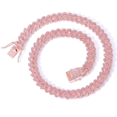 Image of Cadena Cubana con Strass Iced Out Rhinestone Style 10 - 24 inch