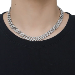 Cadena Cubana con Strass Iced Out Rhinestone Style 10 - 24 inch on internet