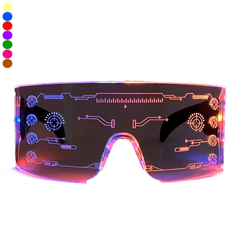 Anteojos Led Neon Colores Futurista Rgb