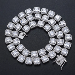 Cadena de strass cuadrada con Strass ZIRCON -24 inch - Baño oro 14 kl - u$120 - MOD11 - comprar online