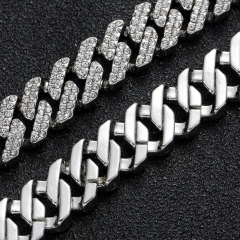 Cadena Cubana con Strass Iced Out Rhinestone Style 10 - 24 inch - online store