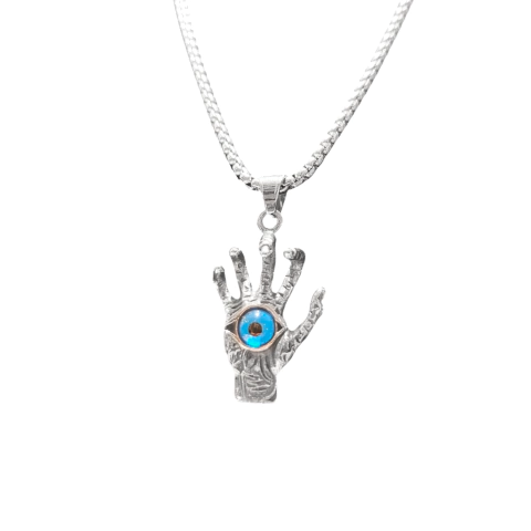 Cadena con dije Acero inoxidable Mano Ojo