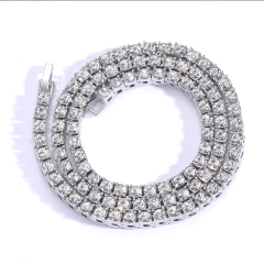 Cadena Tennis Piedra Strass Dorada Plateada Hip Hop Trap 51 3mm - 18 Inch - tienda online