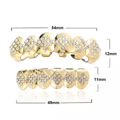Parrilla Dientes Grillz Diamond Strass Plata - comprar online