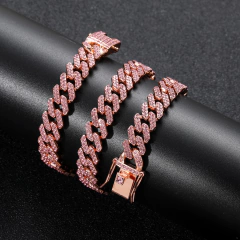 Cadena Cubana con Strass Iced Out Rhinestone Style 10 - 24 inch - KITCH TECH