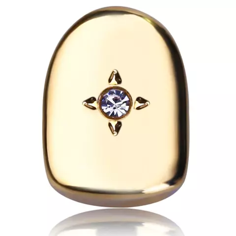 Parrilla para Dientes Grillz Strass Zircon Dorado