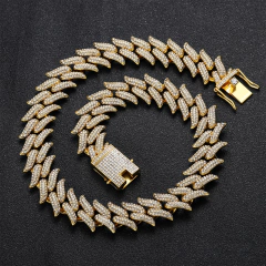 Cadena Cubana con Strass Thorns Style 9 - 18 inch en internet