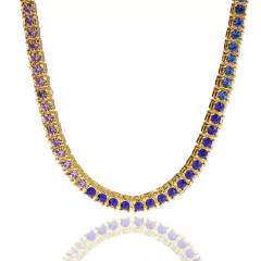 Cadena Tennis Piedra Strass Dorada Plateada Hip Hop Trap 50 - 18 Inch - comprar online