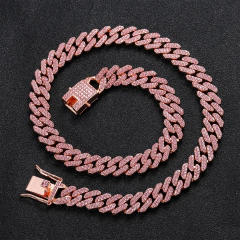 Cadena Cubana con Strass Iced Out Rhinestone Style 10 - 18 inch - online store