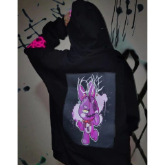 Buzo Hoodie Anarchy Rosa Talle Único
