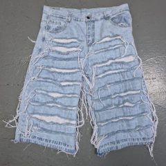 Bermuda Baggy Ripped OG Light Blue