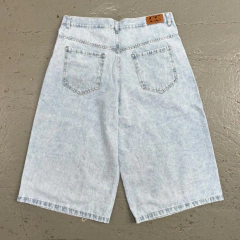 Bermuda Jean Baggy jorts 3/4 Celeste Claro - comprar online