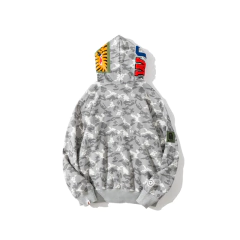 Campera Hoodie BAPE Full Zip Shark Camo Pixel Grey- 220USD - comprar online