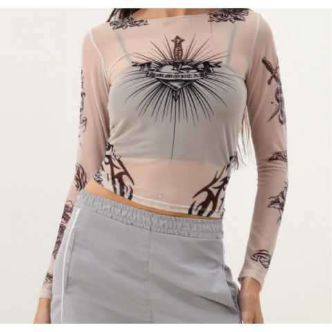 Remera Microtul Manga Larga Tattoo - comprar online