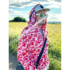 Campera Hoodie BAPE ABC Full Zip Shark Camo Pink (AAA) - 220USD en internet